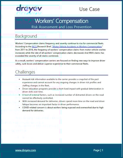 dreyev | Workers Compensation Carriers Use Case