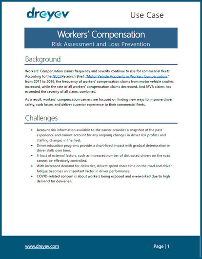 dreyev | Workers Compensation Carriers Use Case